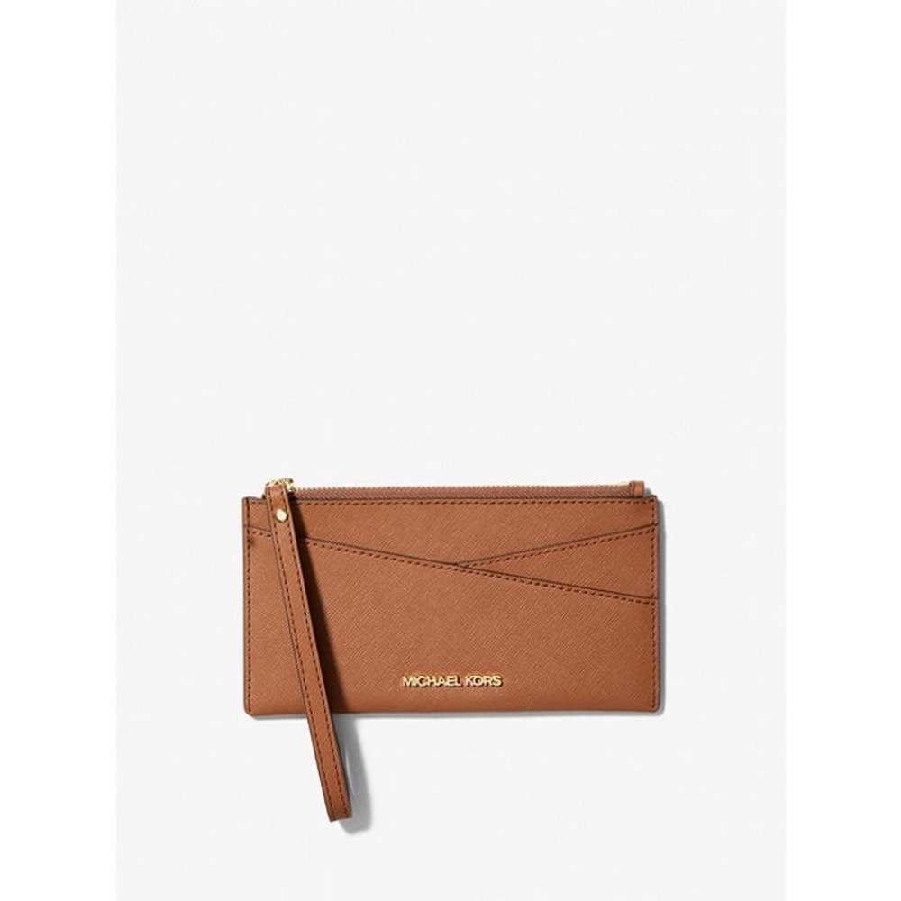 Michael Kors Jet Set Medium Saffiano Leather Crossover Wristlet NWT, Brown